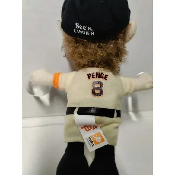 San Francisco Giants Hunter Pence on Board Plush Doll Window Cling 2017 - Picture 7 of 11